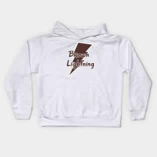 Brown Lightning Kids Hoodie